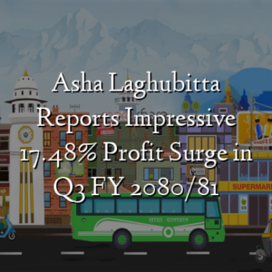 Asha Laghubitta Reports Impressive 17.48% Profit Surge in Q3 FY 2080/81