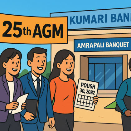 Kumari Bank 25th AGM Announcement — Poush 30, 2082 35