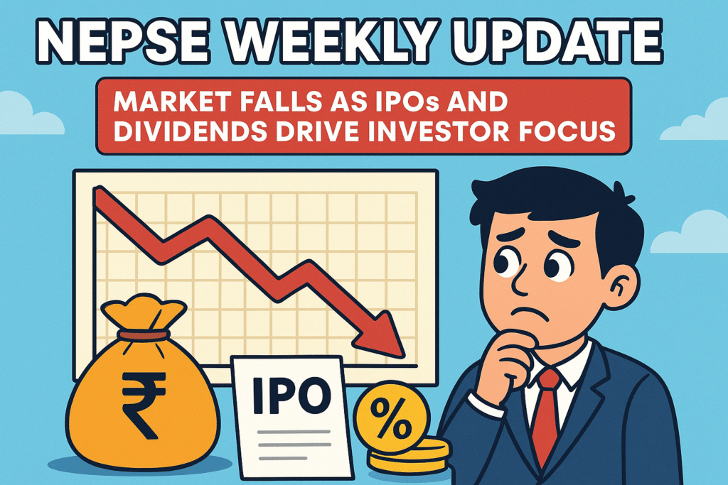 NEPSE Weekly Update: Market Falls as IPOs and Dividends Drive Investor Focus 2 NEPSE Weekly Update: Market Falls as IPOs and Dividends Drive Investor Focus 1